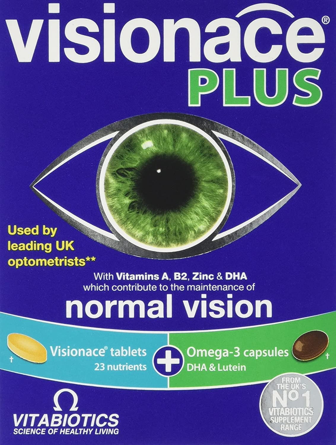 Vitabiotics Visionace Plus Omega 3 Dual Pack