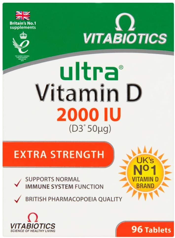 Vitabiotics Ultra Vitamin D 2000IU Extra Strength Tablets - 96 Tablets