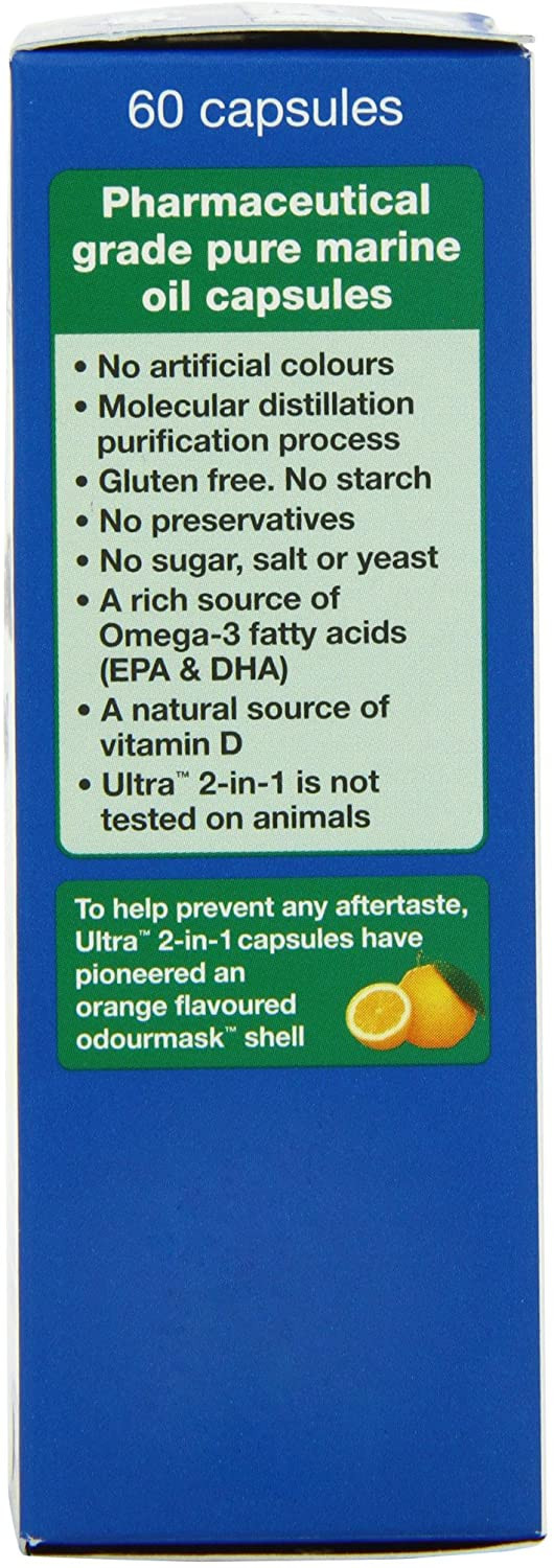 Vitabiotics Ultra Cod Liver Oil Plus Omega 3 Capsules - 60 Capsules