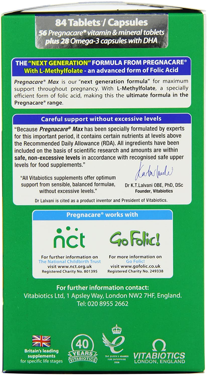 Vitabiotics Pregnacare Max Tablets Plus Omega 3