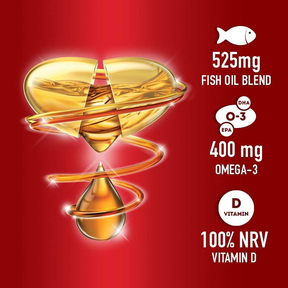 Seven Seas Omega3 Fish Oil Plus Cod Liver Oil Maximum Strength 60 Capsules