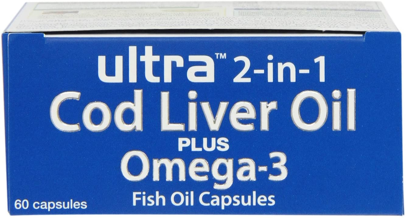 Vitabiotics Ultra Cod Liver Oil Plus Omega 3 Capsules - 60 Capsules