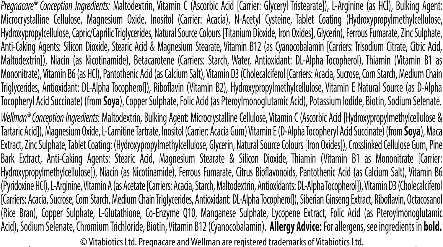 Vitabiotics Pregnacare His and Her Conception Tablets