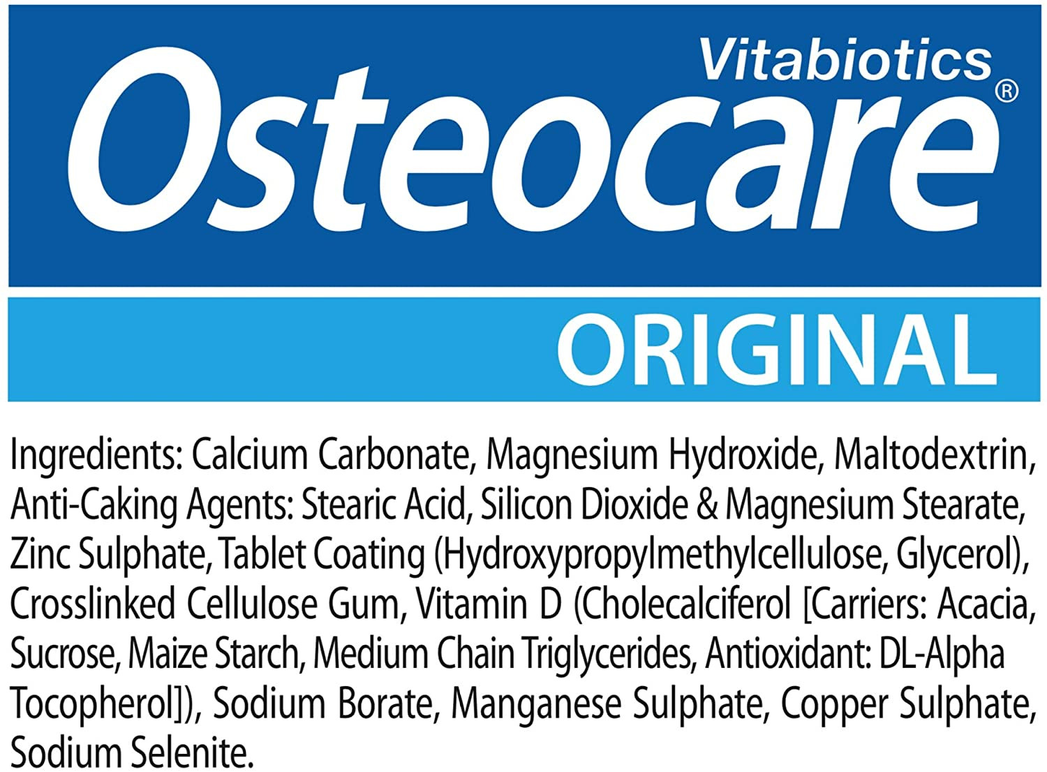 Vitabiotics Osteocare Original 90 Tablets Bone Health Formula