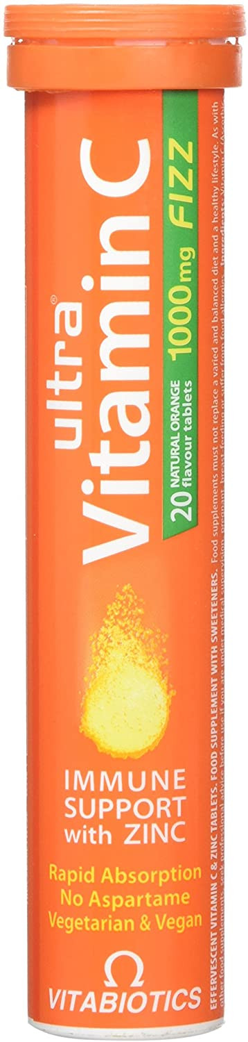 Vitabiotics Ultra Vitamin C with Zinc Effervescent 20 Tablets