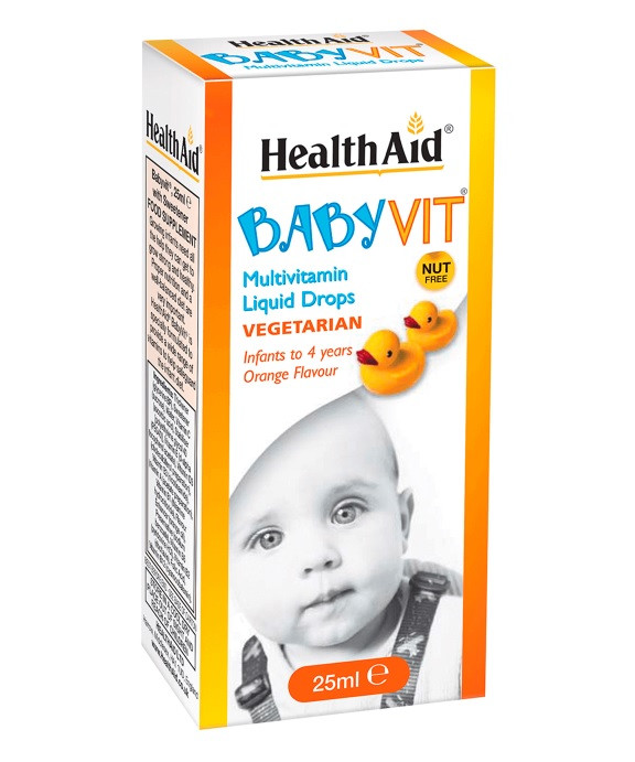 HealthAid BabyVit Multivitamin Liquid Drops 25ml (Orange Flavour)