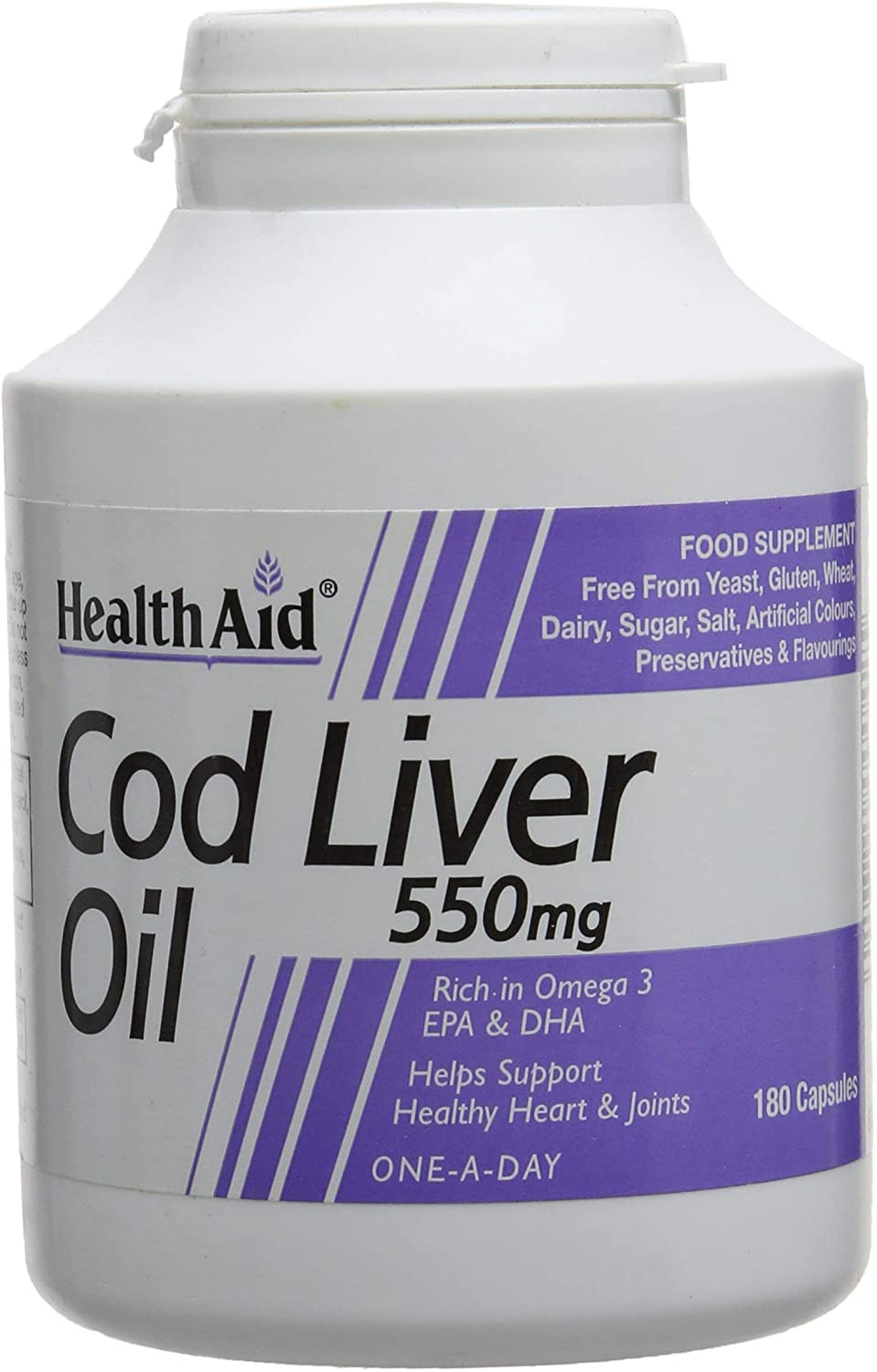 HealthAid Cod Liver Oil 550mg 180 Capsules