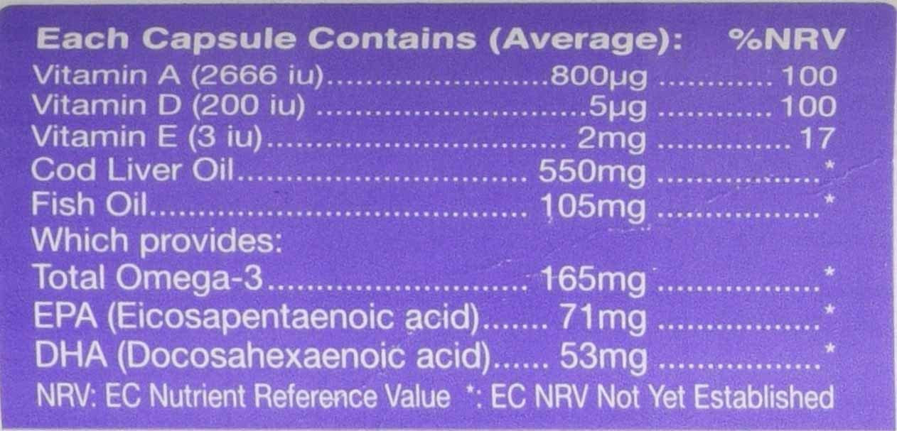 HealthAid Cod Liver Oil 550mg 180 Capsules