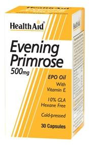 HealthAid Evening Primrose Oil with Vitamin E 500mg 30 Capsules