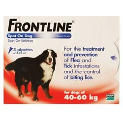 Frontline Spot on Dog for X-Large Dogs 40kg to 60kg