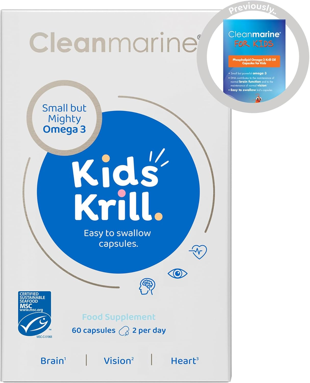 Cleanmarine For Kids Omega Fish Oil Capsules - 60 Capsules