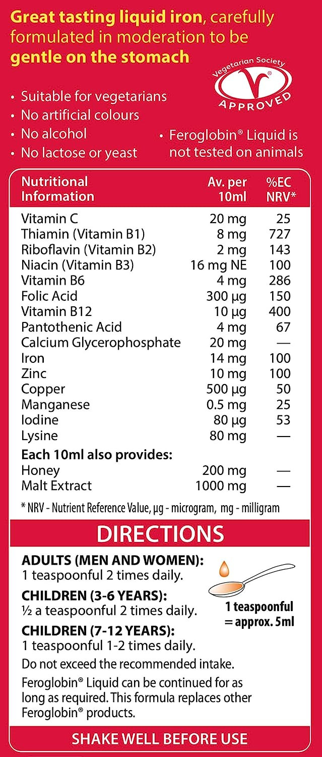 Vitabiotics Feroglobin Liquid 200ml