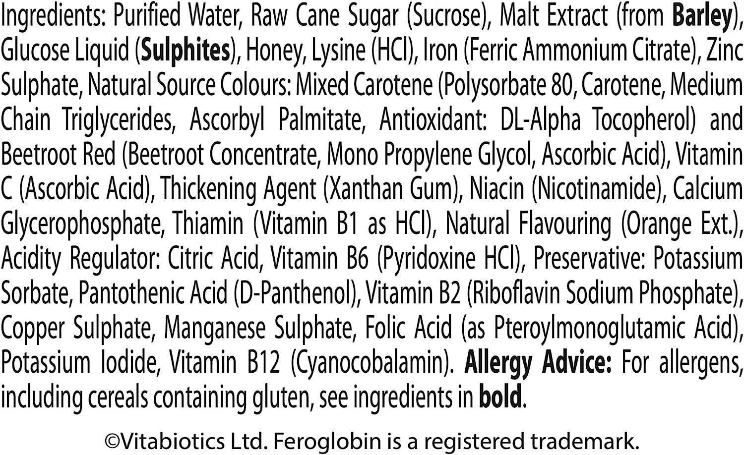 Vitabiotics Feroglobin Liquid 200ml