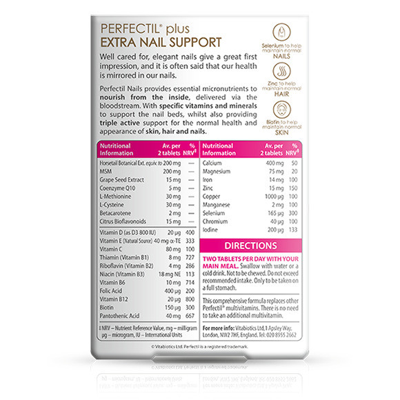 Vitabiotics Perfectil Plus Nails Extra Support - 60 Tablets