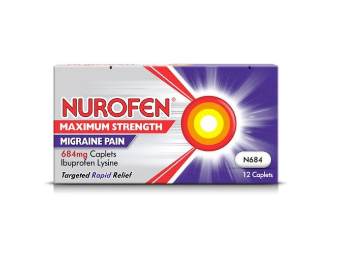 Nurofen Maximum Strength Migraine Pain 684mg - 12 Caplets
