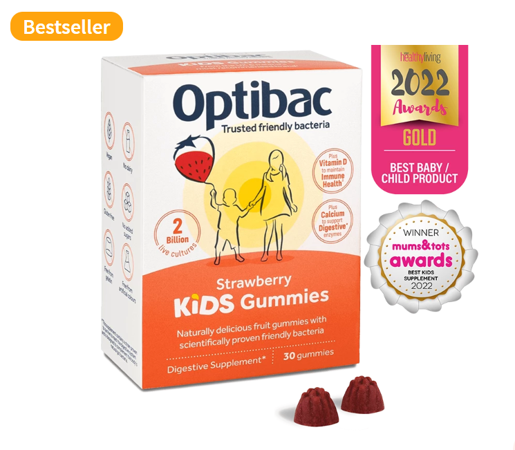 Optibac Probiotics Strawberry Kids Gummies 30 Gummies