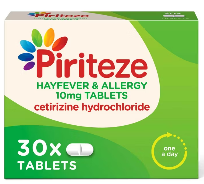 Piriteze Hayfever & Allergy Tablets - 30 Tablets