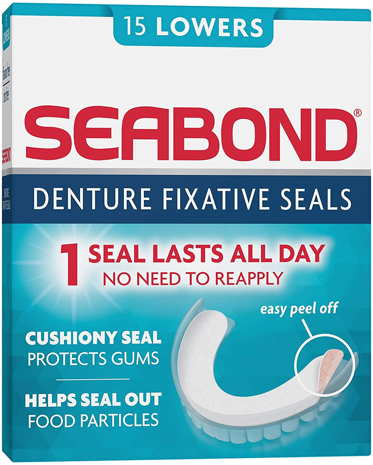 Seabond Denture Fixative Seals 15 Lowers