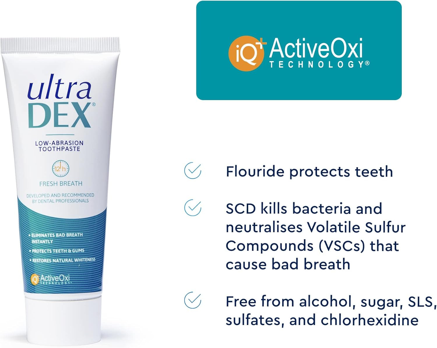 UltraDEX Low-Abrasion Toothpaste 75ml | Gentle & Effective Oral Care