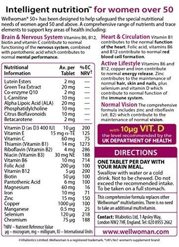 Vitabiotics Wellwoman 50 Plus - 30 Tablets