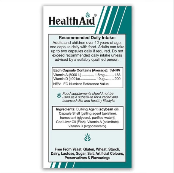 HealthAid Vitamin A 5000iu 100 Capsules