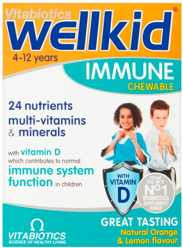 Vitabiotics Wellkid Immune Chewable Tablets - 30 Tablets