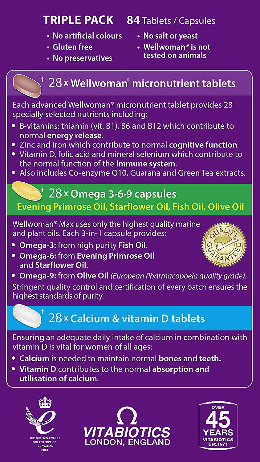 Vitabiotics Wellwoman Max - 84 Tablets and Capsules