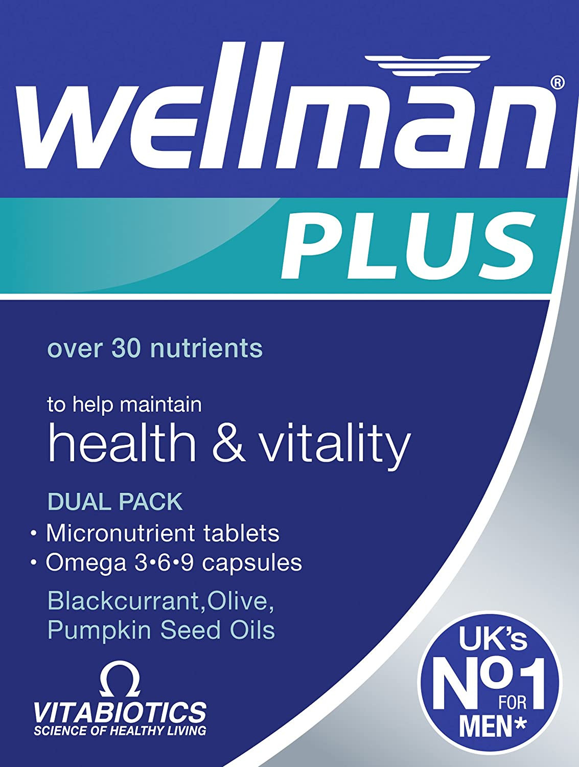 Vitabiotics Wellman Plus Omega 3.6.9 Dual Pack