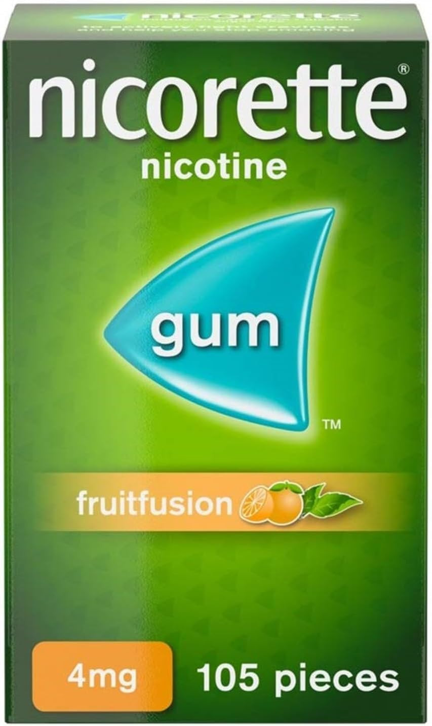 Nicorette Fruit Fusion 4mg Gum - 105 Pieces | Stop Smoking Aid
