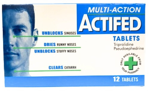 Actifed Multi Action 12 Tablets