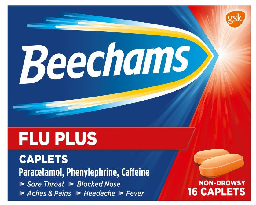 Beechams Flu Plus Caplets - 16 Caplets