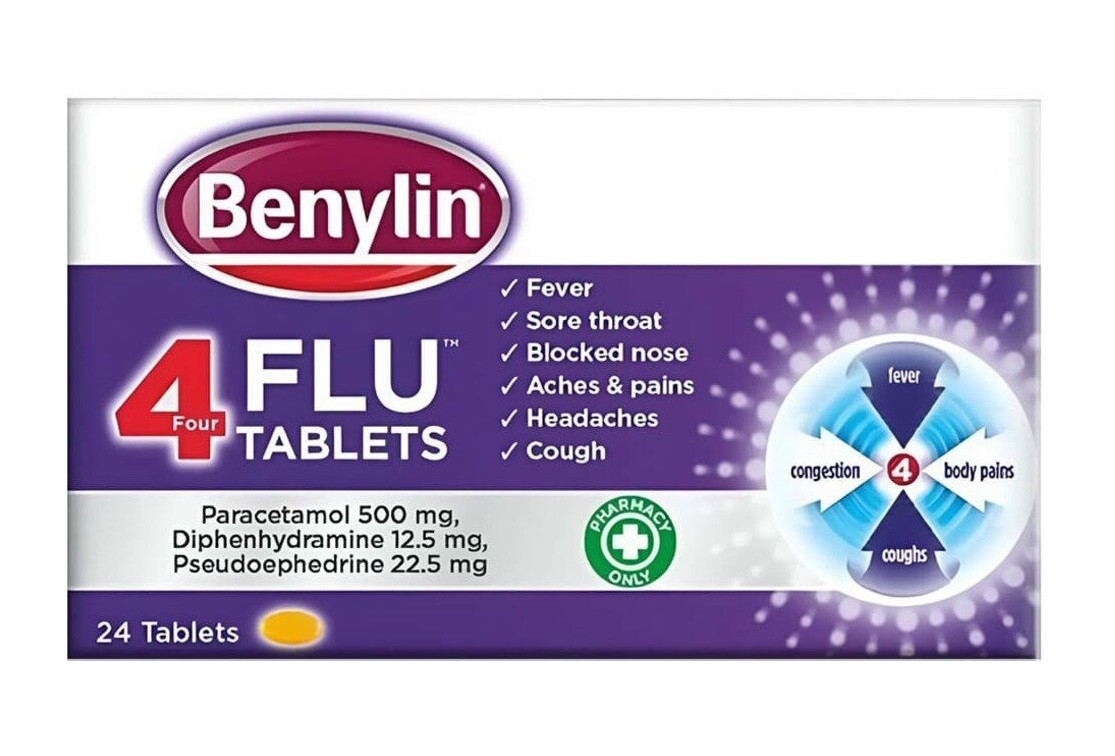 Benylin 4 Flu Tablets 24 Tablets