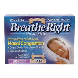 Breathe Right Nasal Strips - Large Tan