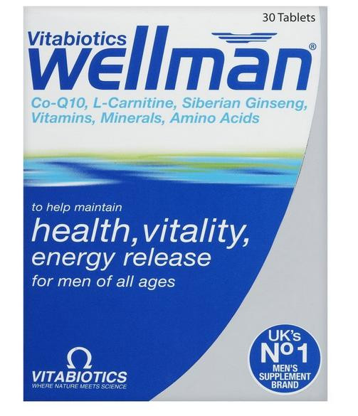 Vitabiotics Wellman Health Vitality Tablets Vitabiotics Wellman Tablets