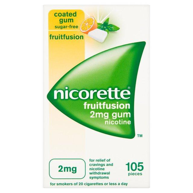 Nicorette Fruit Fusion 2mg Gum Nicotine 105 Pieces