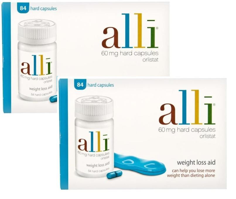 Alli Orlistate Weight Loss 60mg Capsules Double Pack