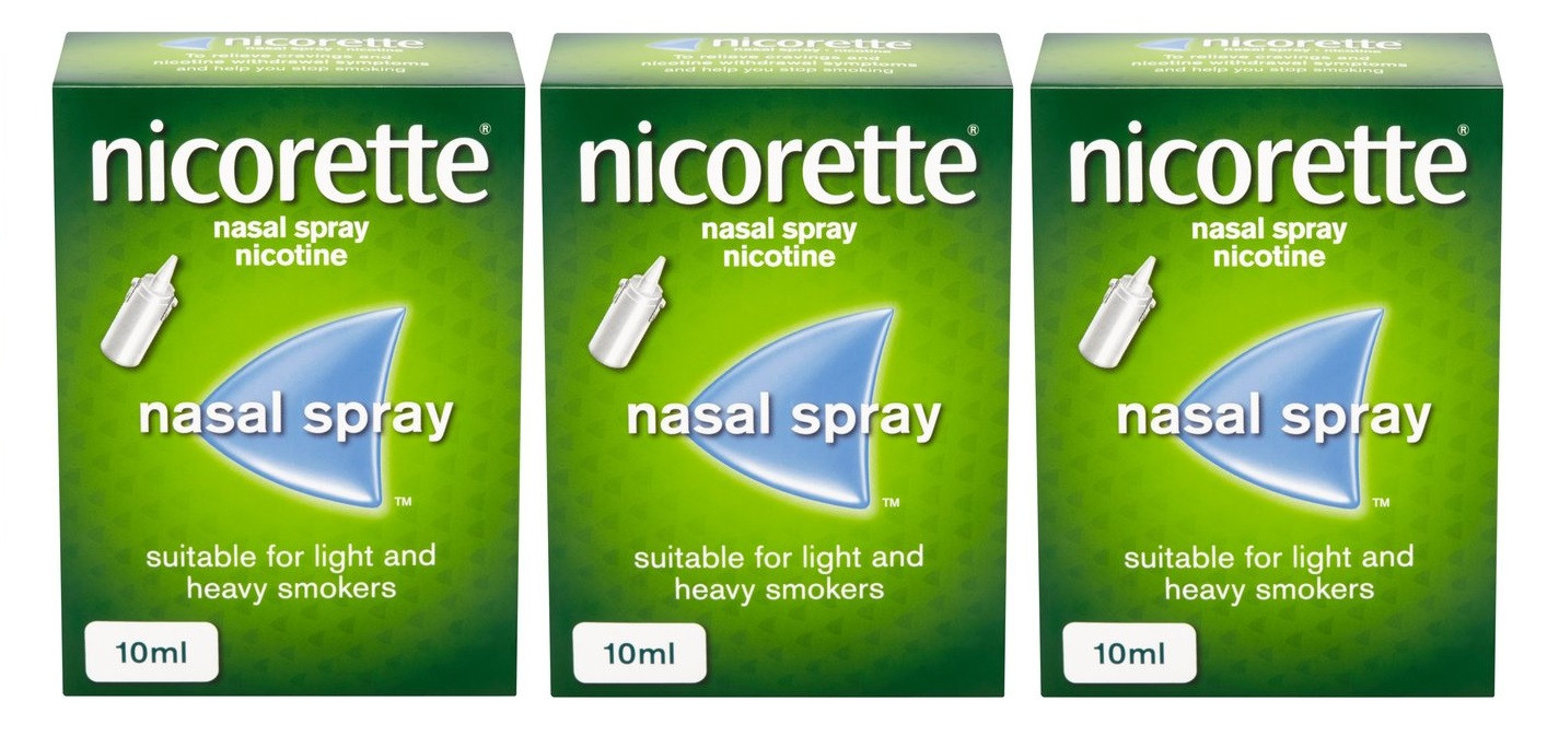 Nicorette Nasal Spray Nicotine Triple Pack Offer - 3 x 10ml