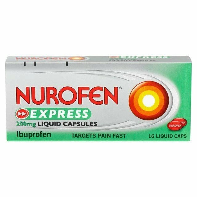 Nurofen Express 200mg Liquid Capsules - 16 Capsules