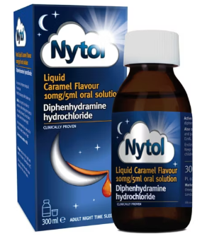 Nytol Liquid Caramel Flavour 10mg/5ml Oral Solution 300ml