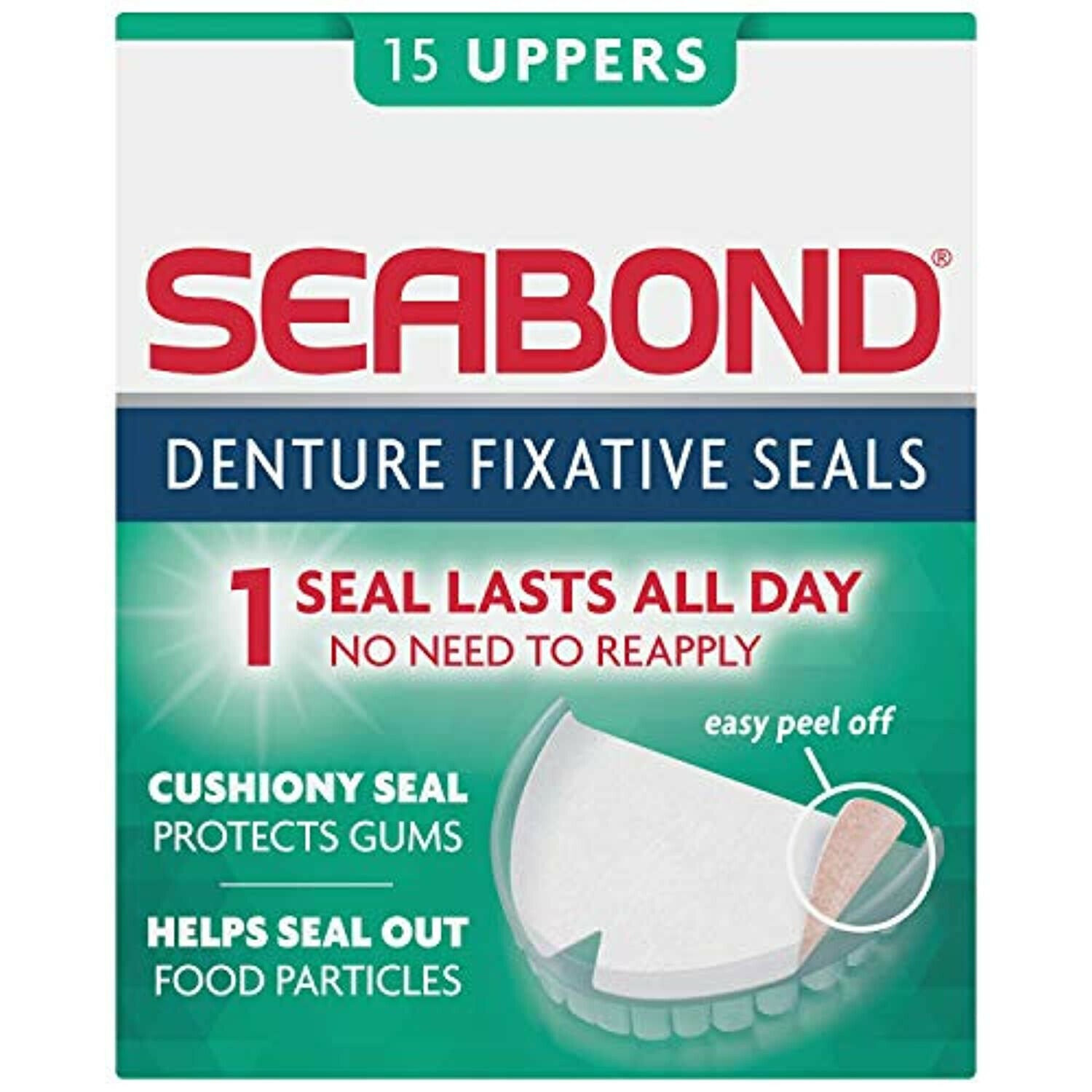 Seabond Denture Fixative Seals 15 Uppers