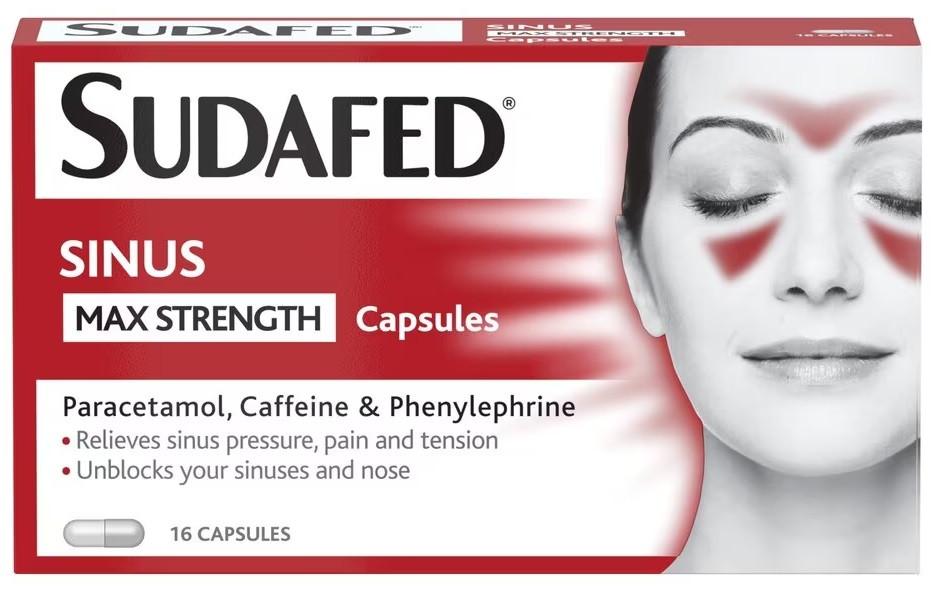 SudaFed Sinus Max Strength 16 Capsules