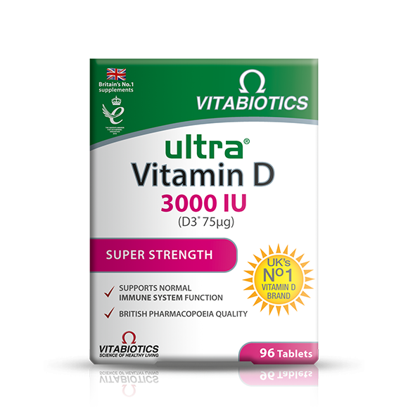 Vitabiotics Ultra Vitamin D 3000IU Super Strength Tablets - 96 Tablets