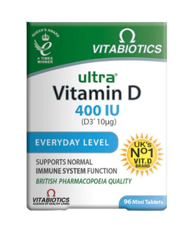 Vitabiotics Ultra Vitamin D 400IU Tablets - 96 Tablets