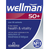 Vitabiotics Wellman 50+ 30 Tablets Health and Vitality