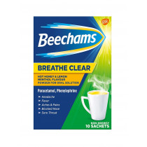 Beechams Breathe Clear Cold and Flu Hot Honey and Lemon 10 Sachets