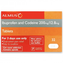 Ibuprofen and Codeine 200mg/12.8mg Tablets - 32 Tablets