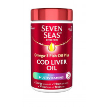 Seven Seas Omega-3 Fish Plus Cod Liver Oil and Multivitamins 90 Capsules