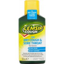 Lemsip Dry Cough and Sore Throat Oral Solution 180ml
