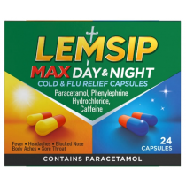 Lemsip Max Day & Night Cold & Flu Relief 24 Capsules