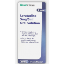 Loratadine 5mg/5ml Oral Solution - Peach Flavour